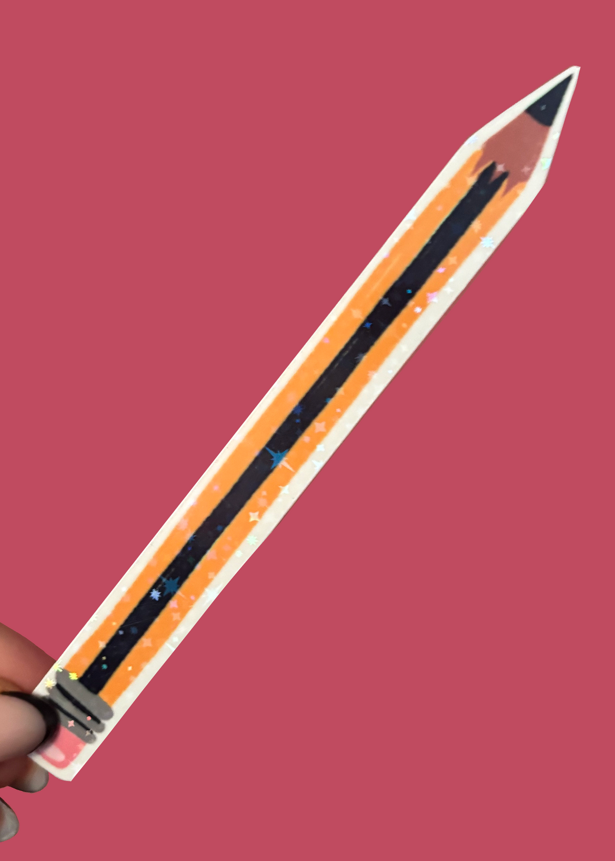 Long Yellow Pencil Sticker