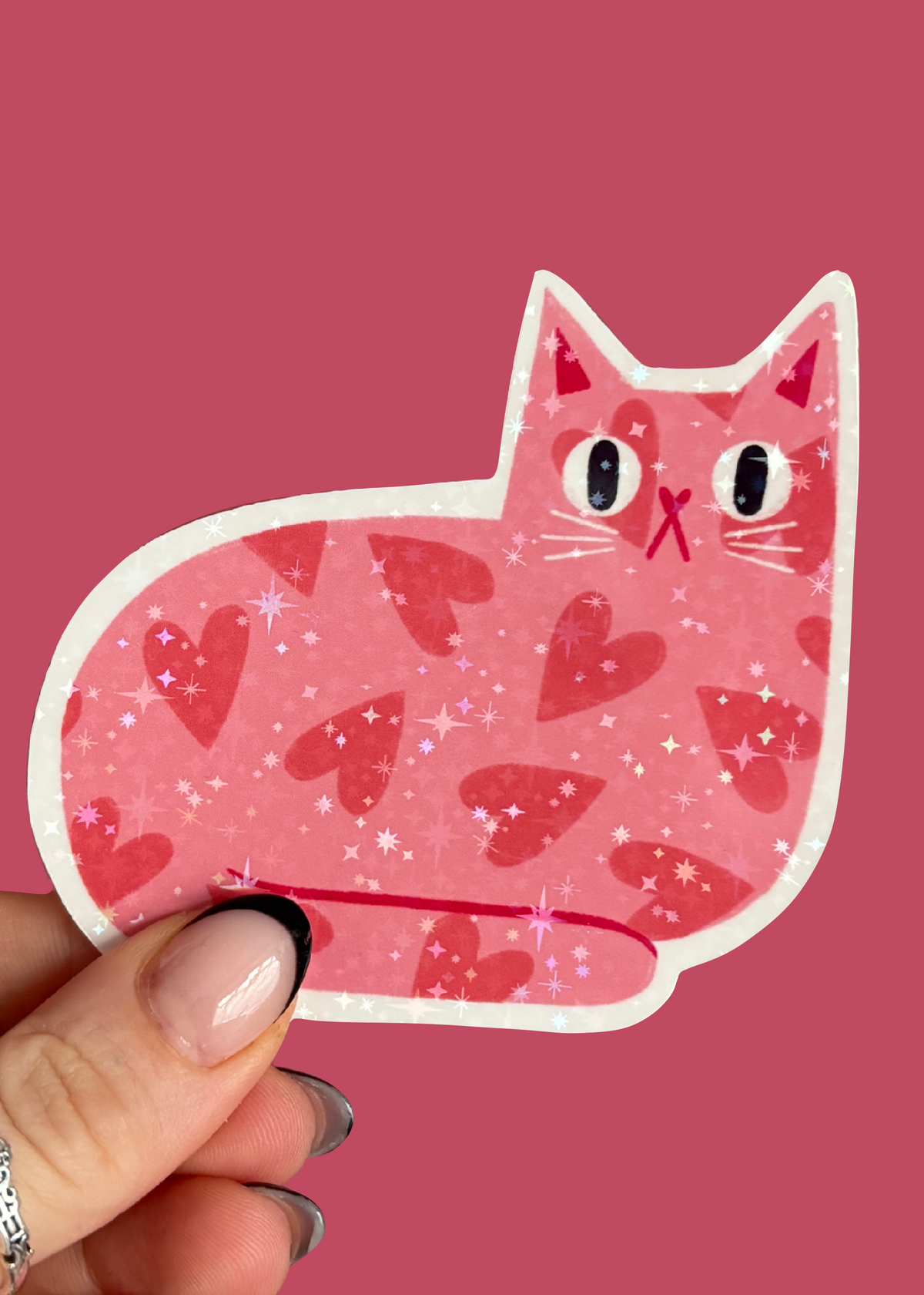 Love Loaf Pink Cat Sticker